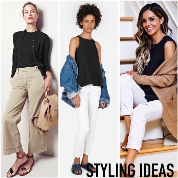 ZARA BLACK TIERED SLEEVELESS BLOUSE - EUC - Picture 4 of 5